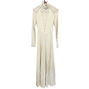 Free People Floral Lace Turtleneck Maxi Dress